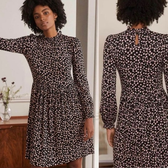 Boden Clara Enchanted Forest Jersey Fall Bud Dress Size 8R - Picture 1 of 11
